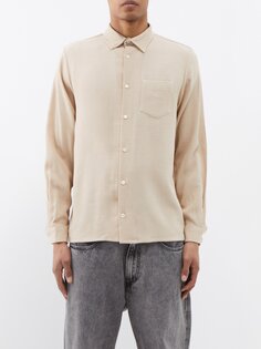 Рубашка hampus из фактурного крепа Séfr, бежевый