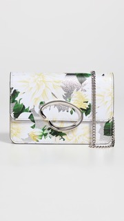 Сумка-кроссбоди Oscar de la Renta O-Pochette Dahlia Printed Nugget, слоновая кость