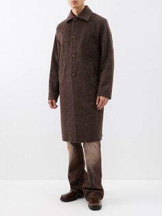 Пальто esco из смесовой шерсти с начесом Séfr, коричневый