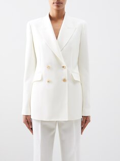 Двубортный шерстяной пиджак angela Gabriela Hearst, белый