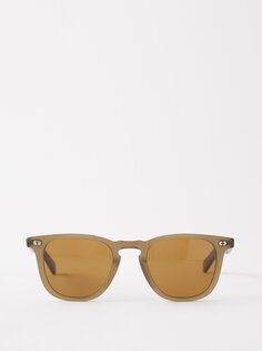 Солнцезащитные очки brooks в d-образной оправе из ацетата Garrett Leight, коричневый