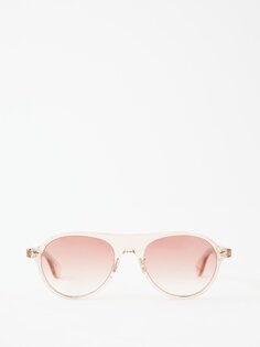 Солнцезащитные очки-авиаторы lady eckhart из ацетата Garrett Leight, розовый