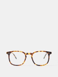 Солнцезащитные очки ruskin в d-образной оправе из ацетата Garrett Leight, коричневый
