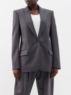Пиджак из шерсти и фланели Stella McCartney, серый