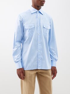 Рубашка antonio из хлопкового поплина с двумя карманами Giuliva Heritage, синий
