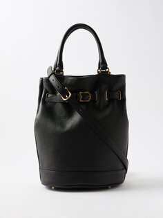 Кожаная сумка-ведро secchiello Giuliva Heritage, черный