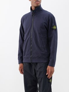 Хлопковая куртка, окрашенная в готовом виде Stone Island, синий