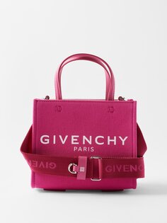 Миниатюрная сумка-тоут g-tote из хлопкового полотна с логотипом Givenchy, розовый