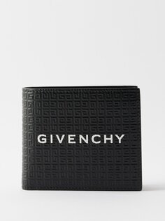 Складной кошелек из кожи с тиснением 4g Givenchy, черный