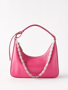 Маленькая кожаная сумка на плечо moon с вырезом Givenchy, розовый