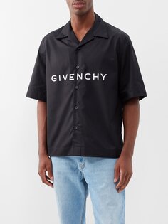Рубашка из хлопка с логотипом Givenchy, черный