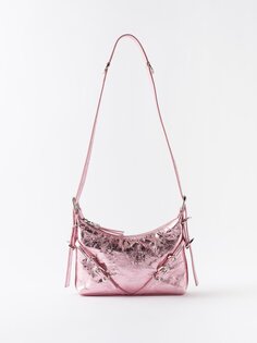Миниатюрная кожаная сумка через плечо voyou Givenchy, розовый
