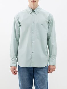 Рубашка kito из хлопкового поплина с накладными карманами Studio Nicholson, синий