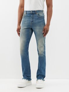 Узкие джинсы с потертыми краями Gucci, синий