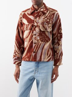 Рубашка из холщовой жаккардовой ткани с изображением животных Sunflower, коричневый
