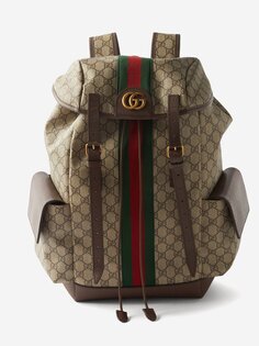 Парусиновый рюкзак ophidia gg-supreme Gucci, бежевый
