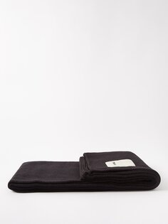 Шерстяное одеяло с нашивкой-логотипом Tekla, черный