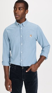 Рубашка Maison Kitsune Button Down Classic Shirt with Institutional Fox Head