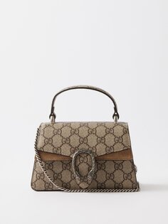 Холщовая сумка dionysus mini gg-supreme Gucci, коричневый