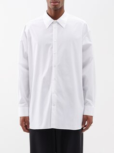 Рубашка-туника lukre из хлопкового поплина The Row, белый