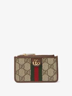 Картхолдер ophidia gg-supreme Gucci, коричневый