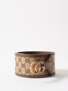 Ремень с логотипом gg supreme Gucci, коричневый