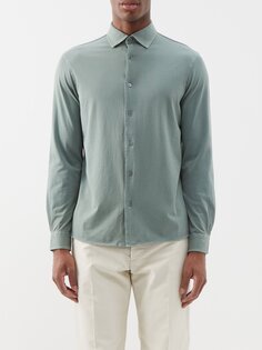 Рубашка из стираного хлопка Thom Sweeney, зеленый