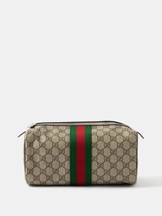 Парусиновая сумка-рюкзак gg supreme Gucci, бежевый