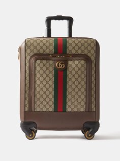 Чемодан для ручной клади из парусины savoy gg supreme Gucci, бежевый