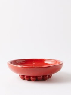 Большая глиняная чаша из бисера Tina Vaia, красный