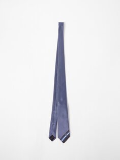 Шелковый галстук с пчелиным жаккардом Gucci, синий