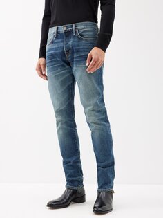 Узкие джинсы из эластичного денима Tom Ford, синий