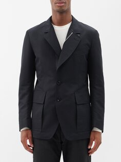 Куртка из хлопковой ткани на потайной молнии Tom Ford, черный