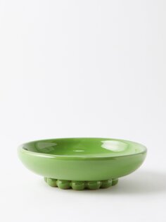 Большая глиняная чаша из бисера Tina Vaia, зеленый
