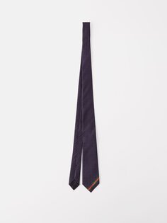 Шелковый галстук с узором gg horsebit Gucci, синий