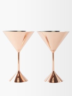 Набор из двух бокалов для мартини. Tom Dixon, розовый