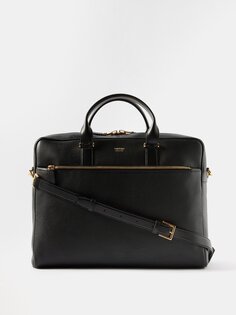 Средний кожаный портфель Tom Ford, черный