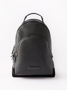 Кожаный рюкзак с замшевой отделкой Tom Ford, черный