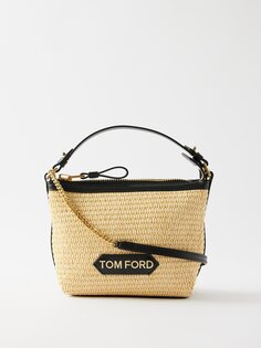 Маленькая сумка из искусственной кожи с нашивкой-логотипом Tom Ford, бежевый