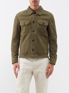 Замшевая рубашка Tom Ford, зеленый