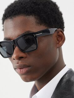 Солнцезащитные очки nico в квадратной оправе из ацетата Tom Ford, черный