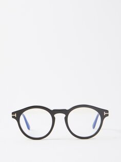 Круглые очки из ацетата Tom Ford, черный