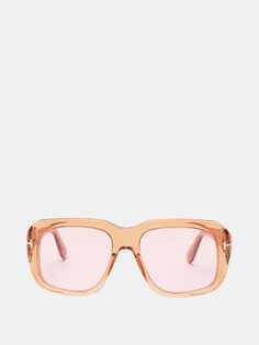 Солнцезащитные очки bailey в квадратной оправе из ацетата Tom Ford, коричневый
