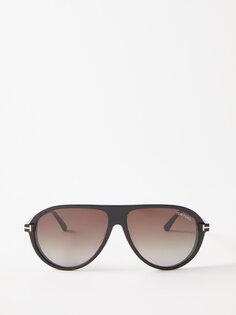 Солнцезащитные очки-авиаторы marcus из ацетата ацетата Tom Ford, черный