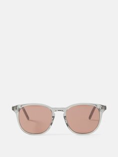 Солнцезащитные очки-авиаторы из ацетата и металла Gucci, серый