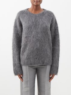 Свободный свитер из альпаки Toteme, серый