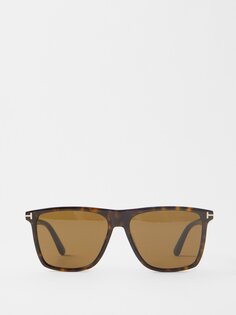 Солнцезащитные очки fletcher d-образной формы из ацетата Tom Ford, коричневый