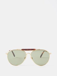 Солнцезащитные очки-авиаторы raphael в металлической оправе Tom Ford, золото