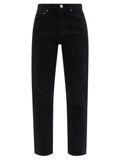 Укороченные джинсы с перекрученными швами Toteme, черный