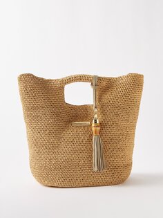 Миниатюрная сумка-ведро grace bay из рафии Heidi Klein, бежевый